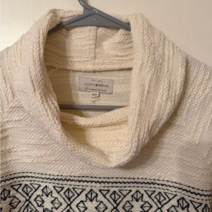 Lucky Brand Women's Cream Cowl Neck Sweater